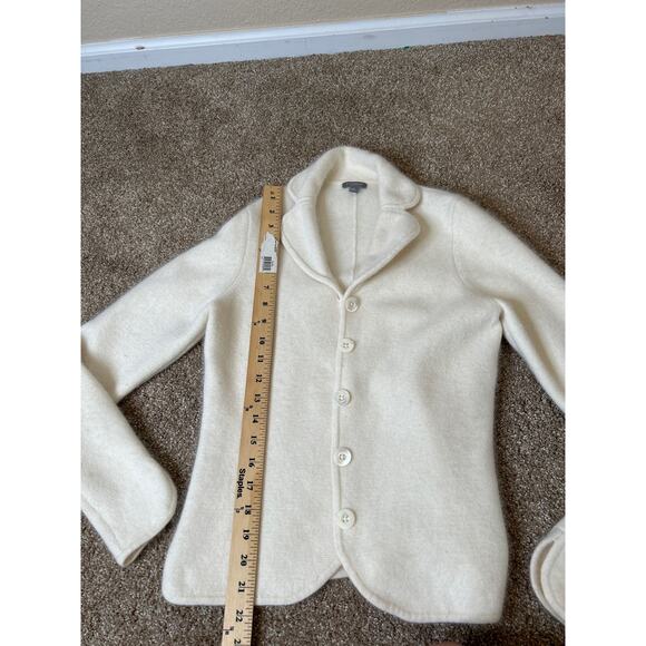 ❤️VINTAGE Ann Taylor cardigan sweater white angora rabbit hair wool blend - Picture 3 of 7